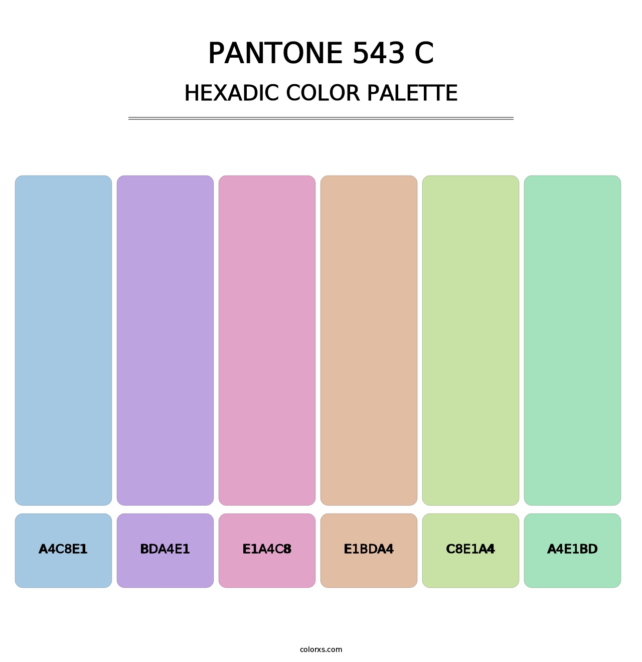 PANTONE 543 C - Hexadic Color Palette