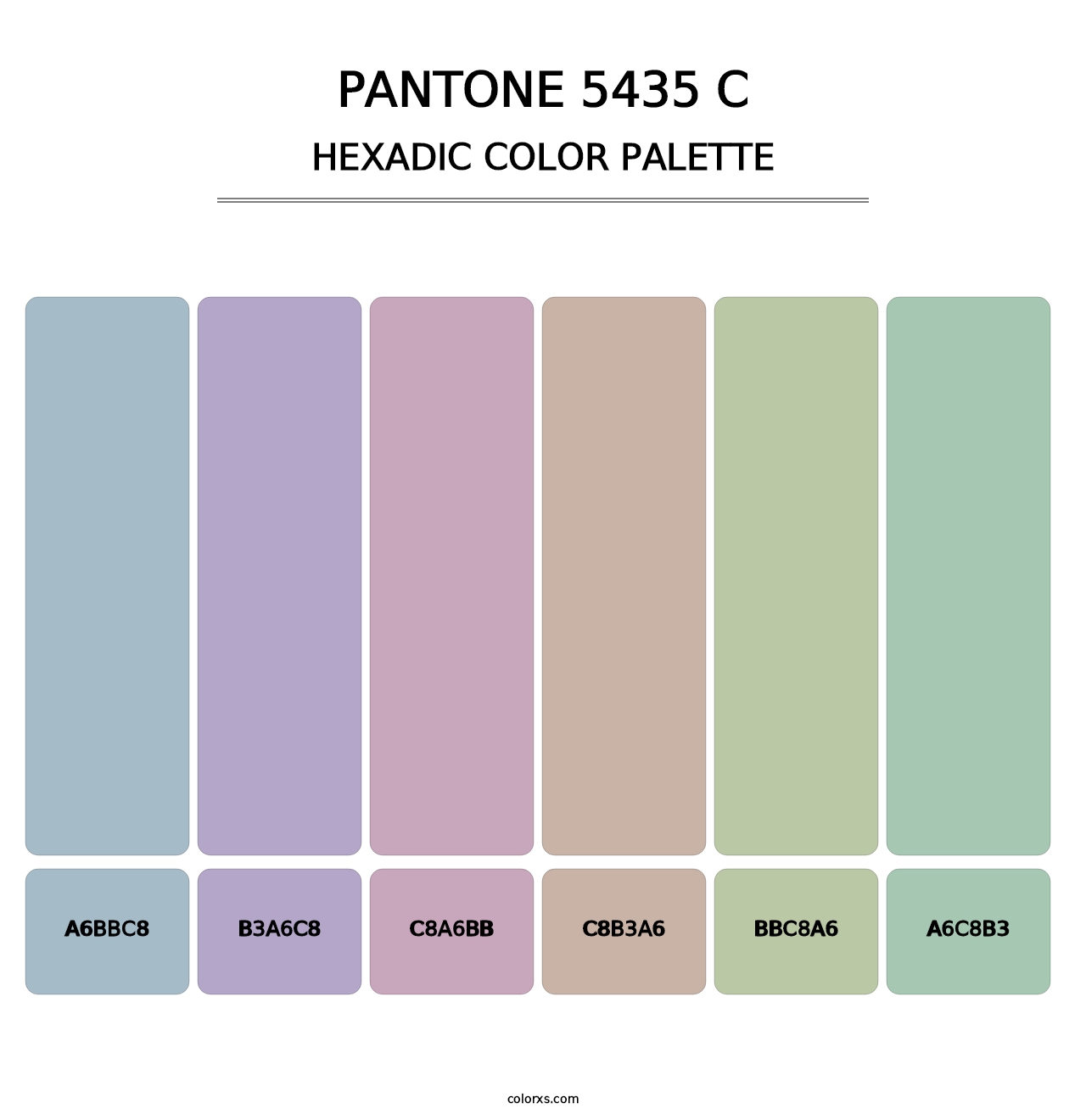 PANTONE 5435 C - Hexadic Color Palette