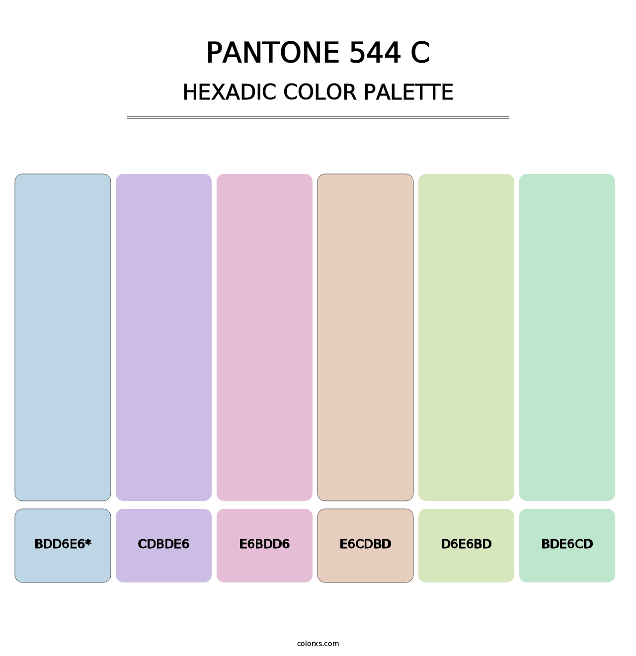 PANTONE 544 C - Hexadic Color Palette
