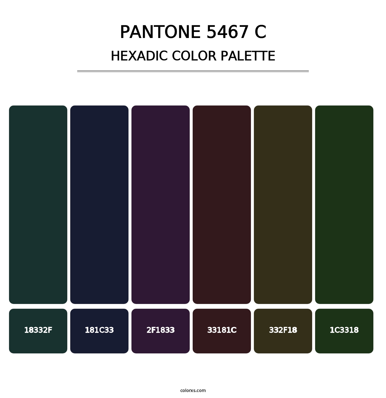 PANTONE 5467 C - Hexadic Color Palette