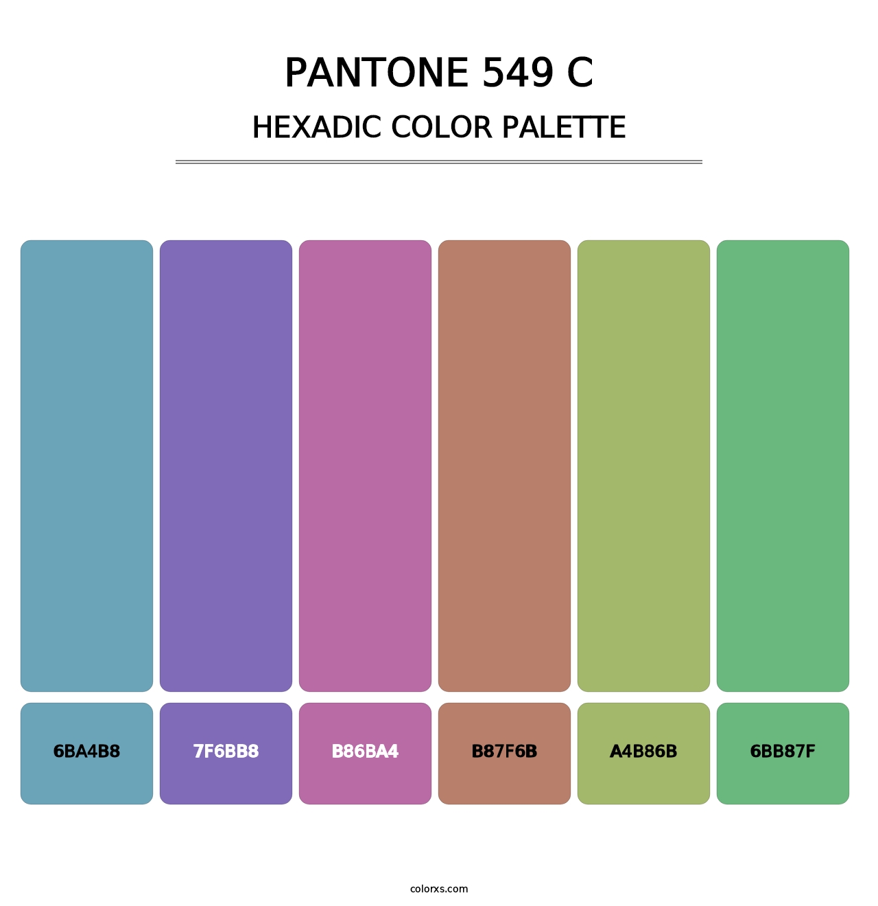 PANTONE 549 C - Hexadic Color Palette