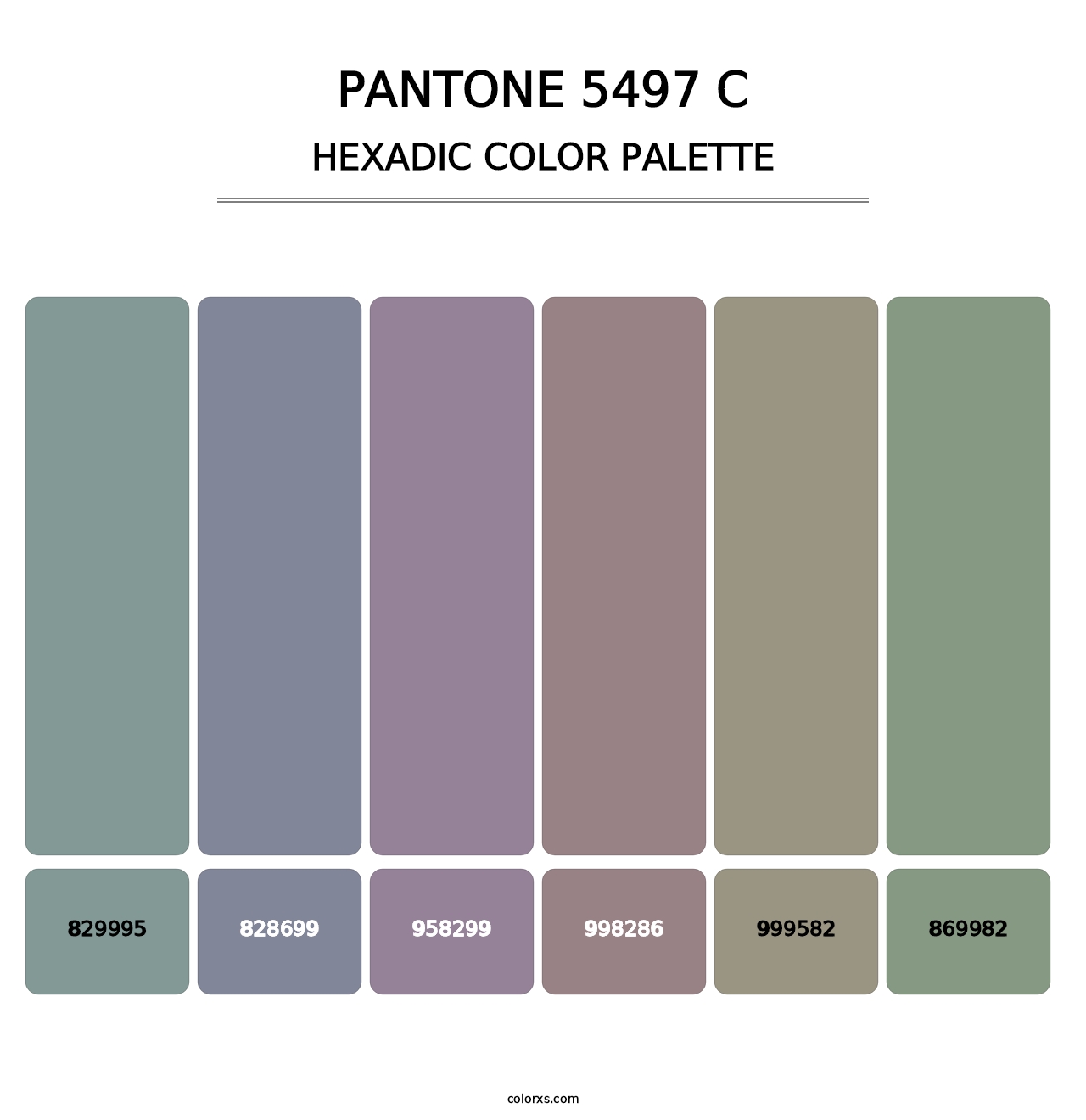 PANTONE 5497 C - Hexadic Color Palette