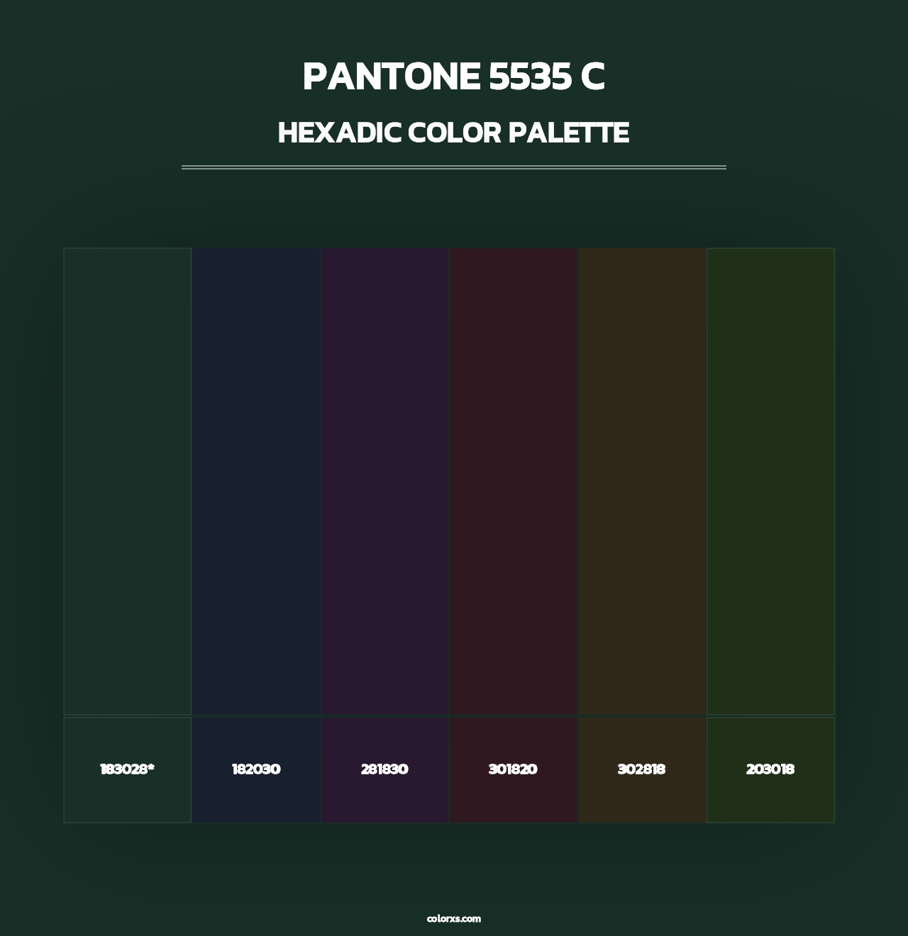PANTONE 5535 C - Hexadic Color Palette