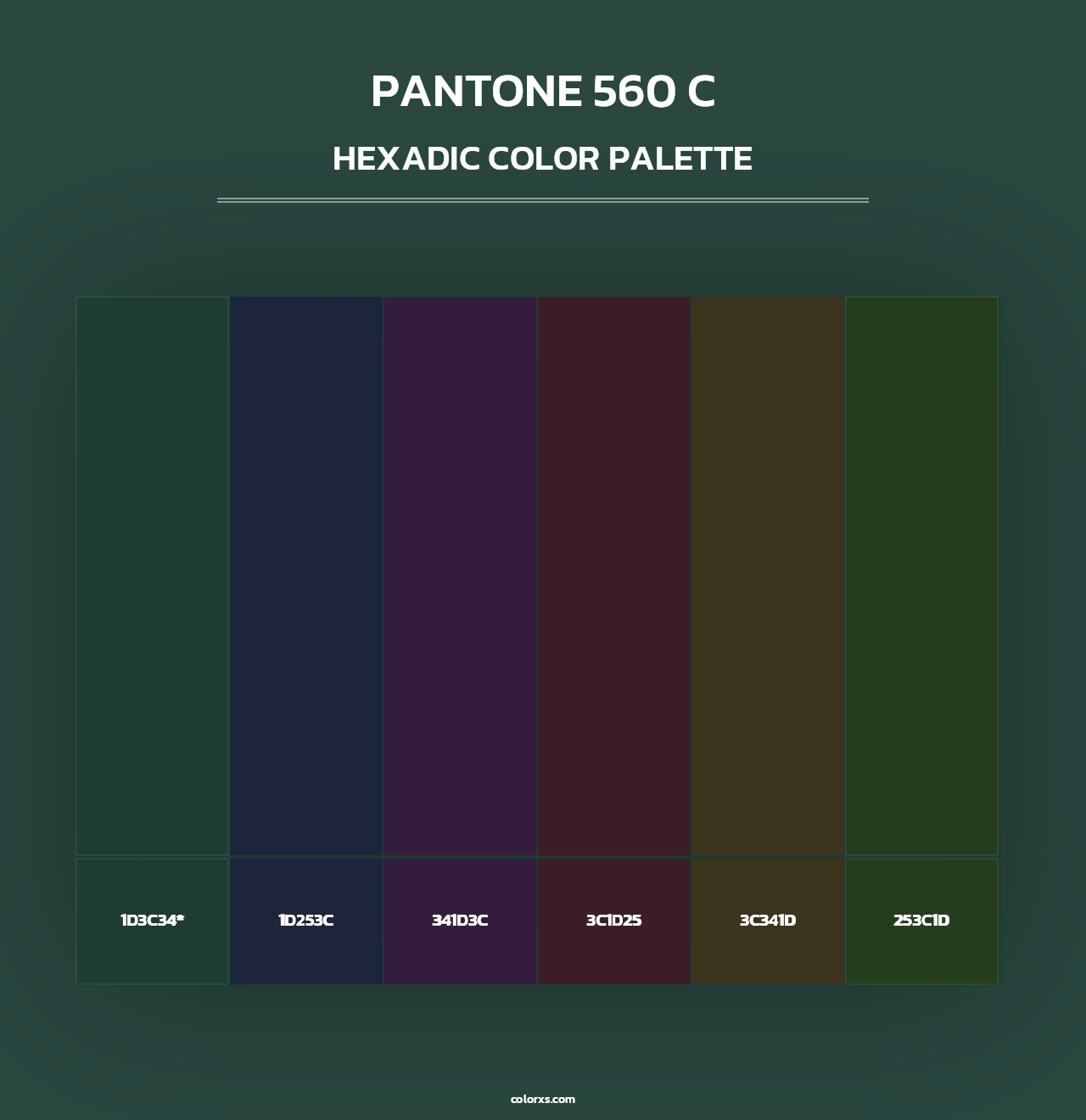 PANTONE 560 C - Hexadic Color Palette