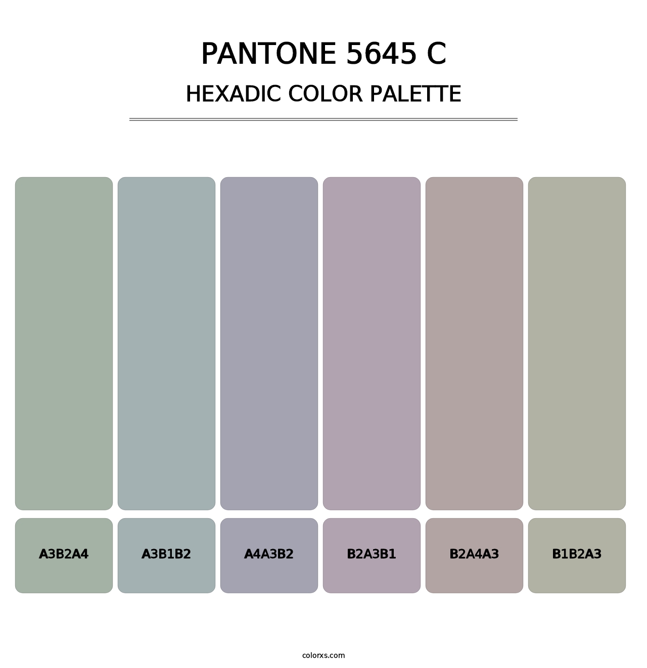 PANTONE 5645 C - Hexadic Color Palette