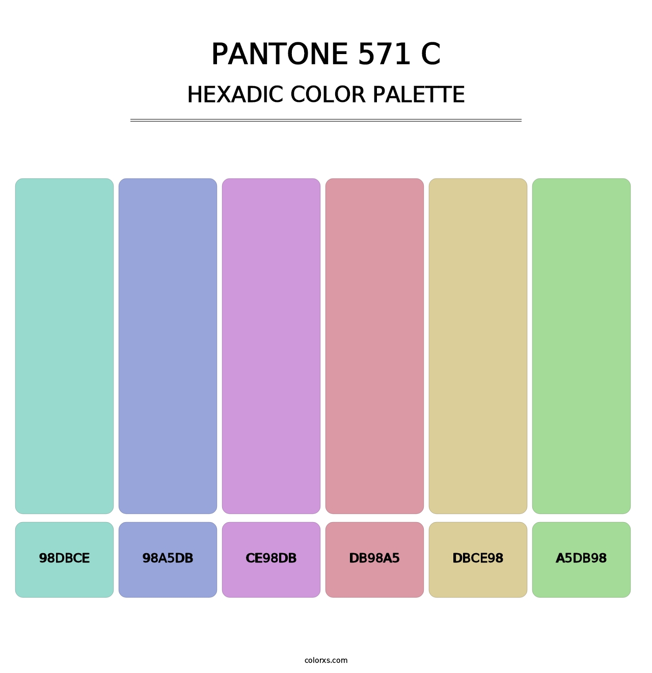 PANTONE 571 C - Hexadic Color Palette