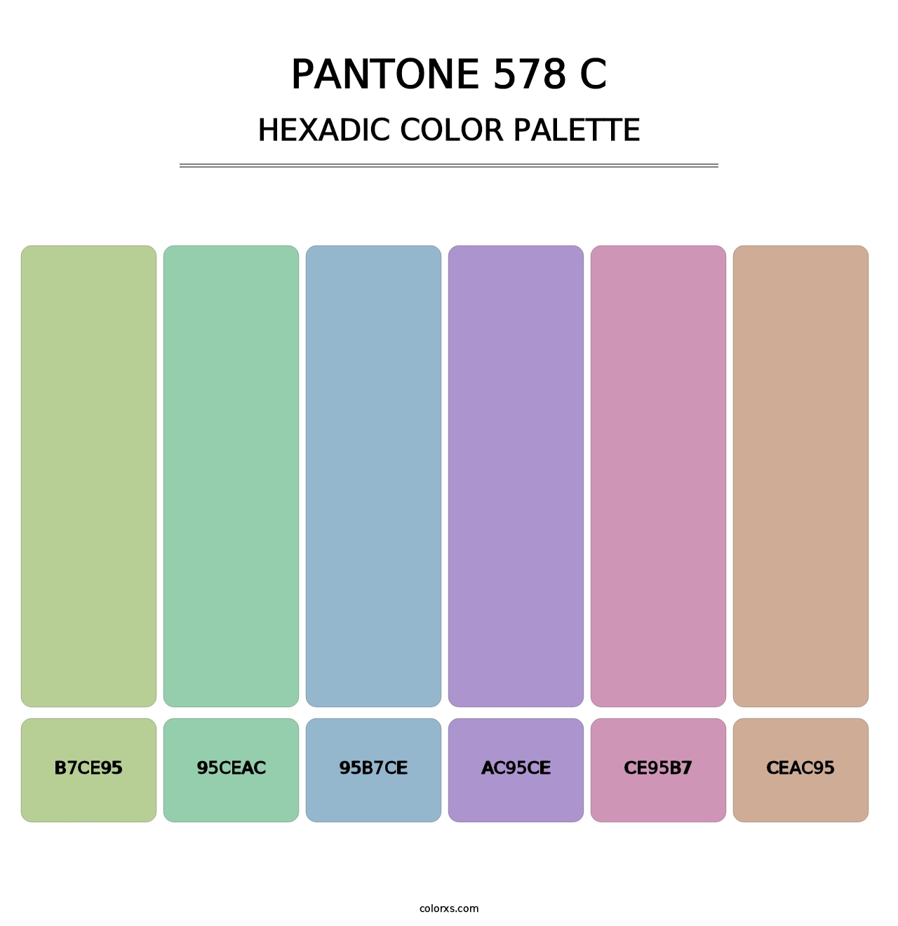 PANTONE 578 C - Hexadic Color Palette