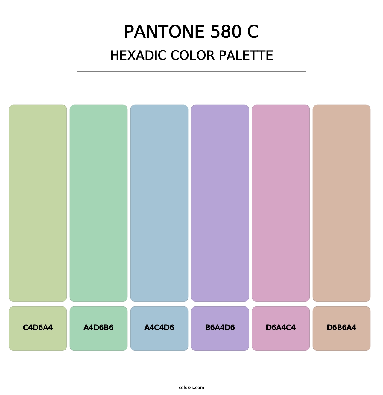 PANTONE 580 C - Hexadic Color Palette