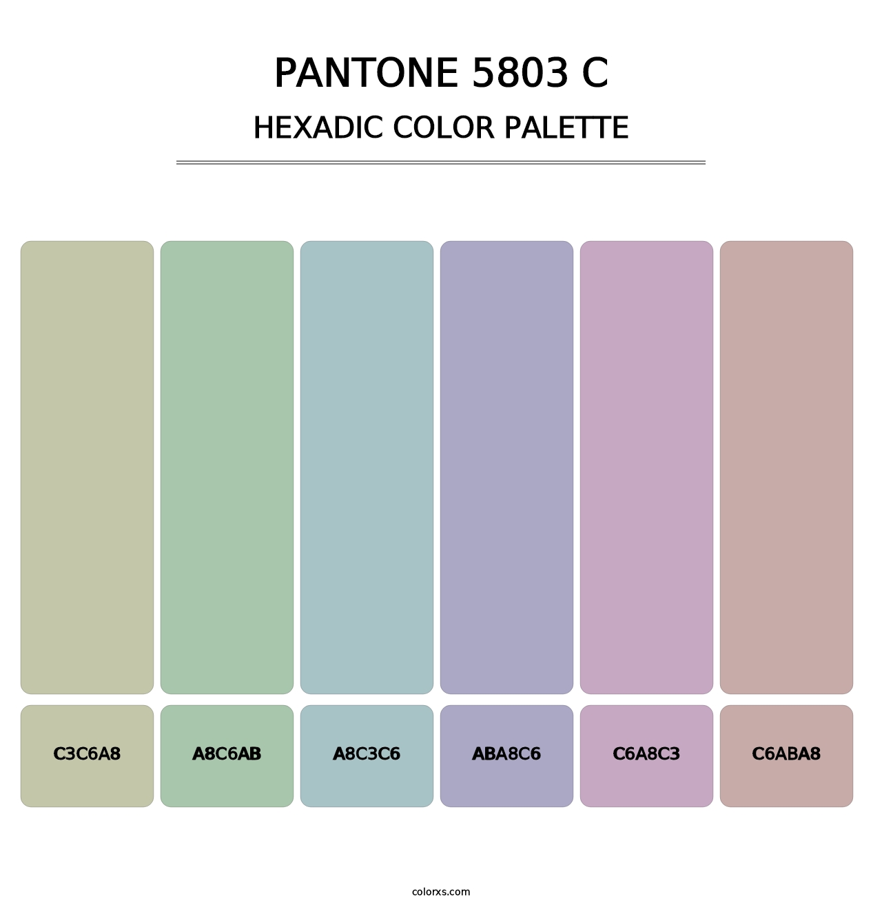 PANTONE 5803 C - Hexadic Color Palette