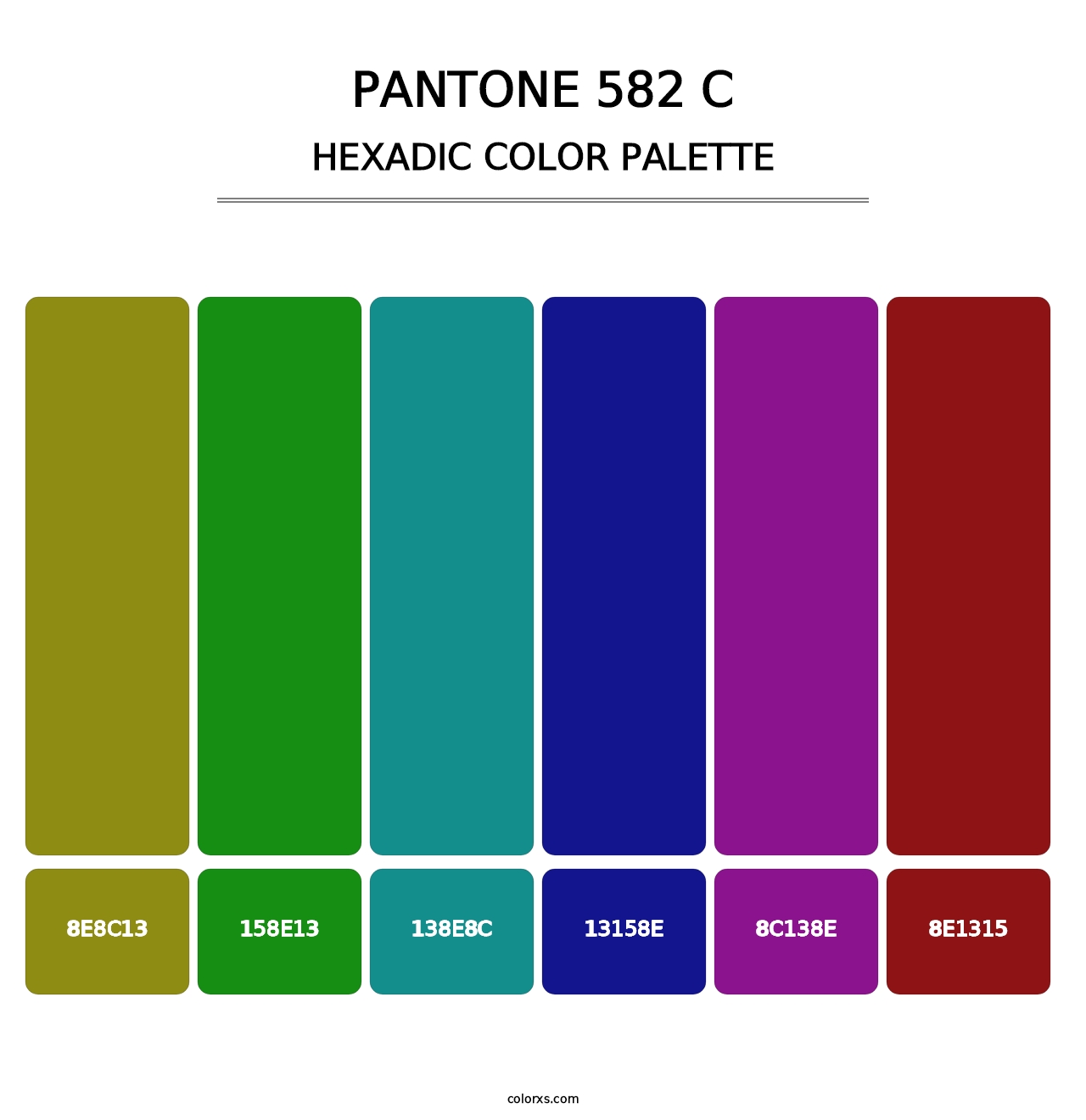 PANTONE 582 C - Hexadic Color Palette