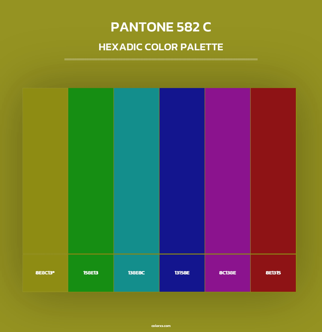 PANTONE 582 C - Hexadic Color Palette