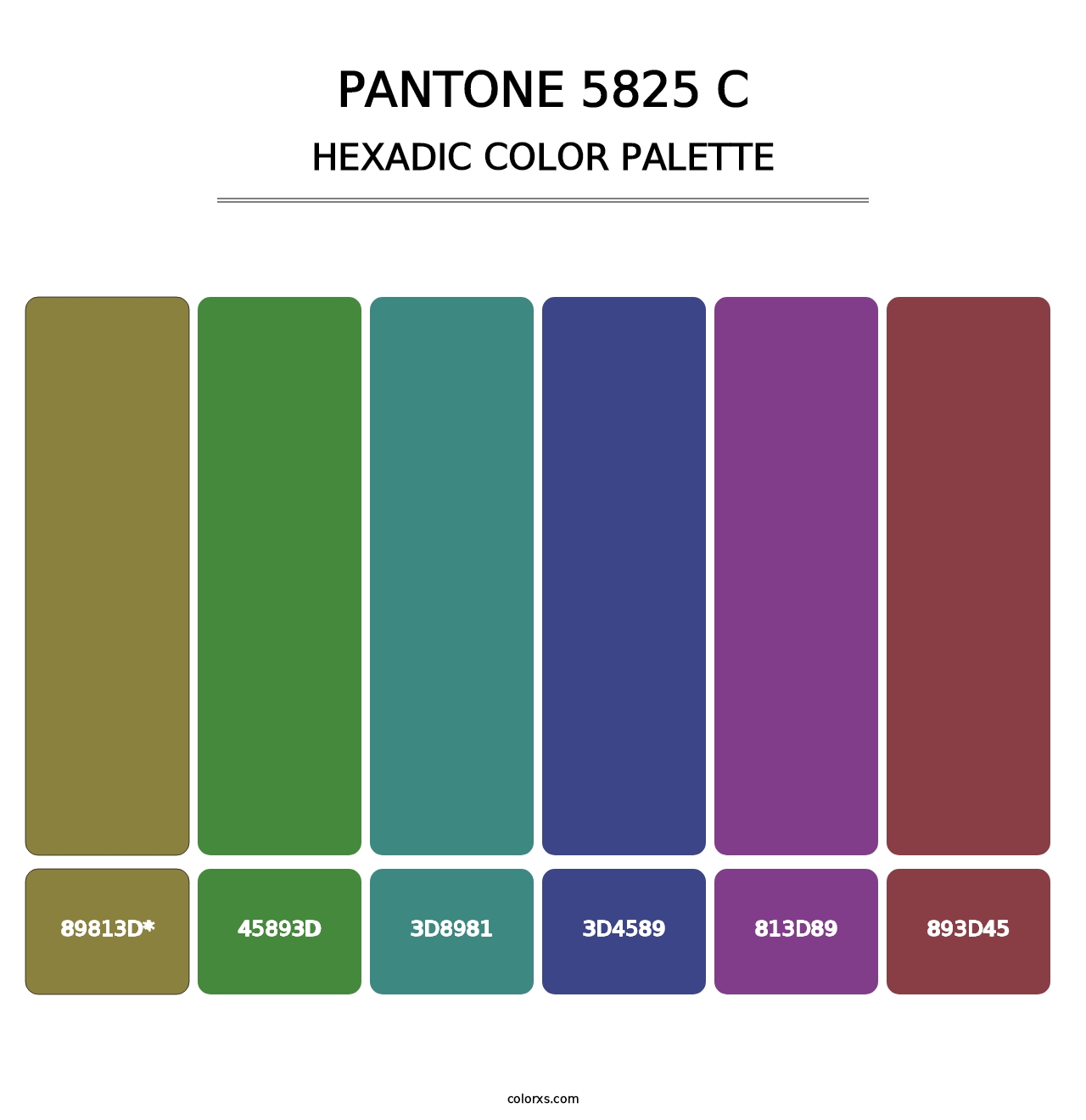 PANTONE 5825 C - Hexadic Color Palette