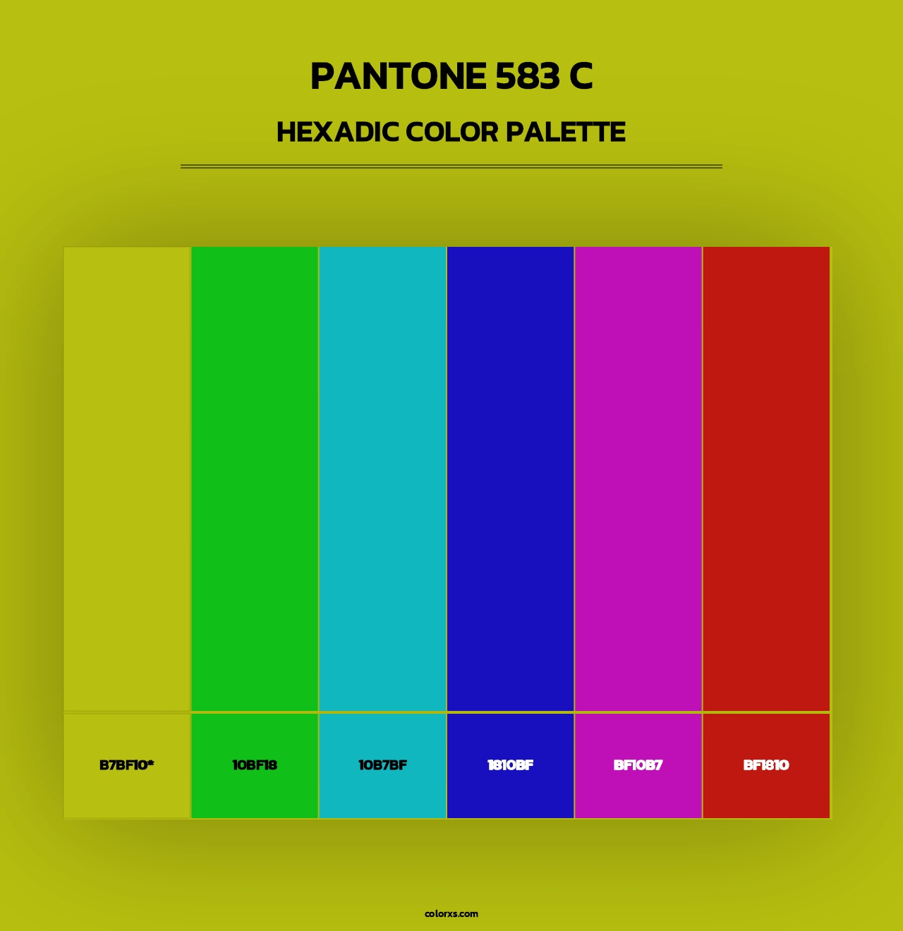 PANTONE 583 C - Hexadic Color Palette
