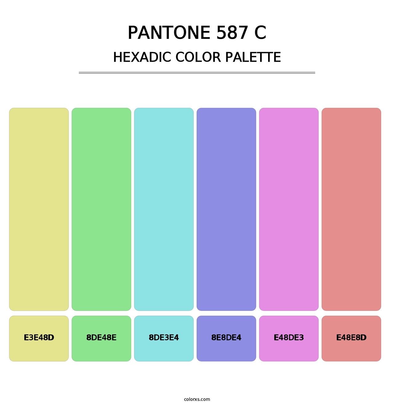 PANTONE 587 C - Hexadic Color Palette