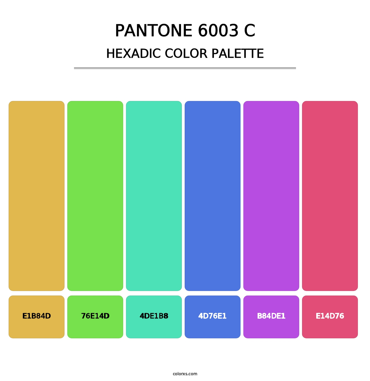 PANTONE 6003 C - Hexadic Color Palette