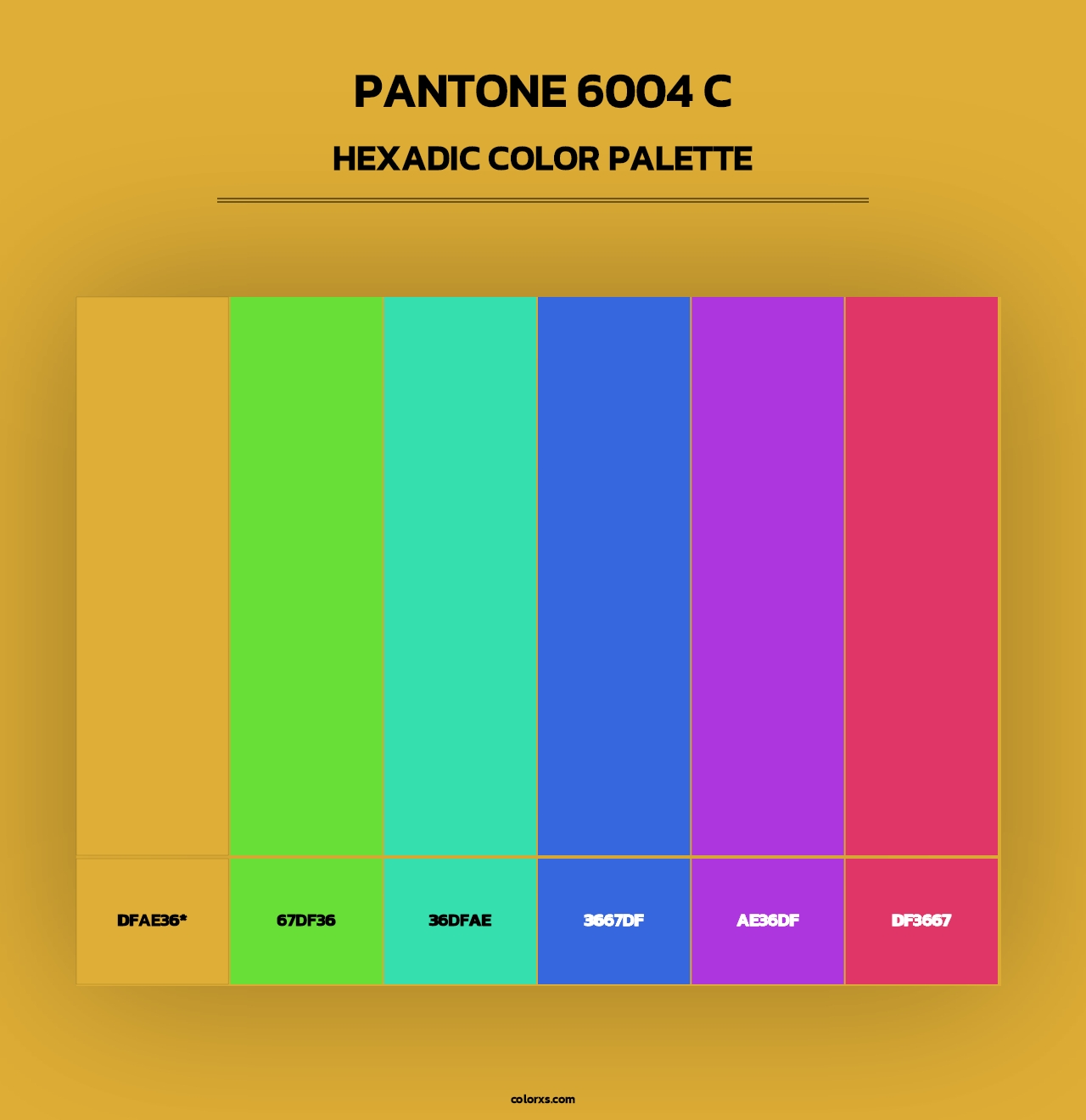PANTONE 6004 C - Hexadic Color Palette