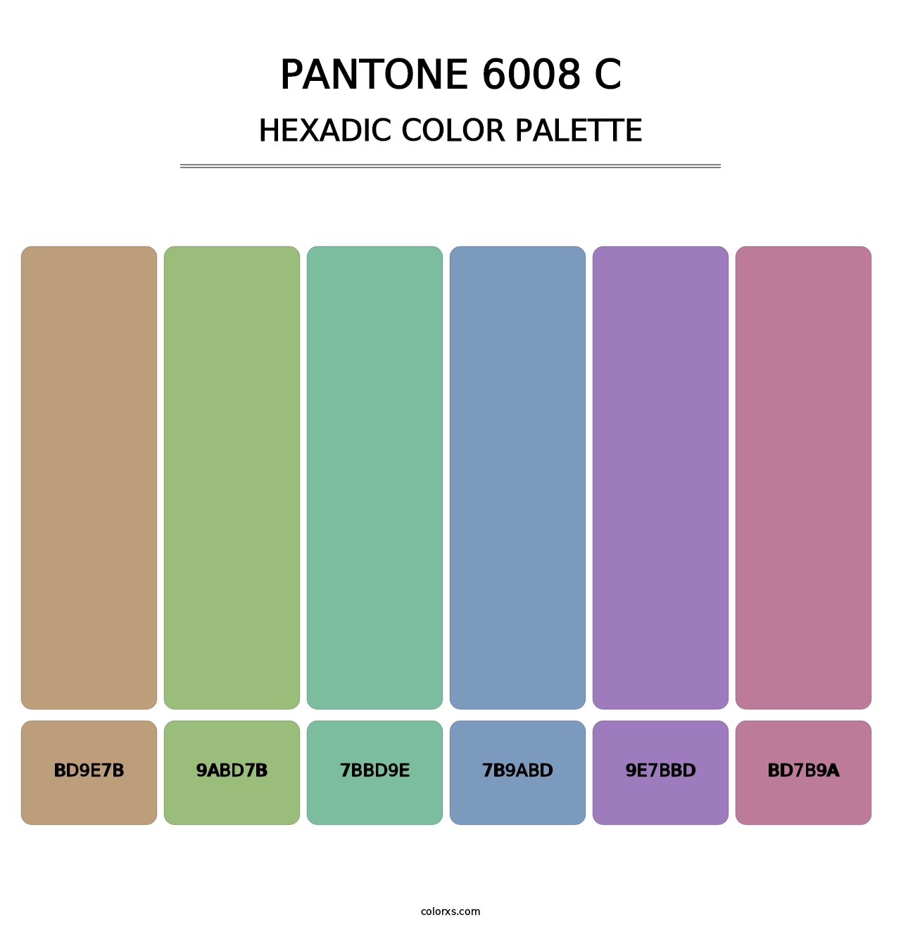 PANTONE 6008 C - Hexadic Color Palette