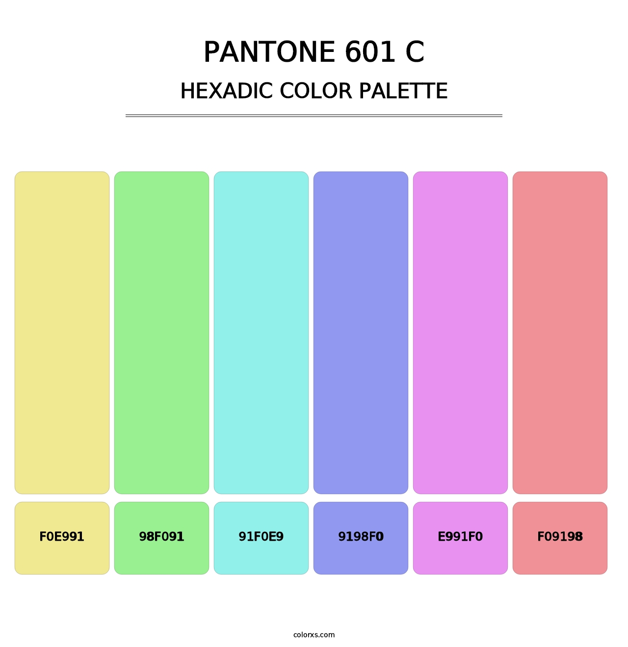 PANTONE 601 C - Hexadic Color Palette