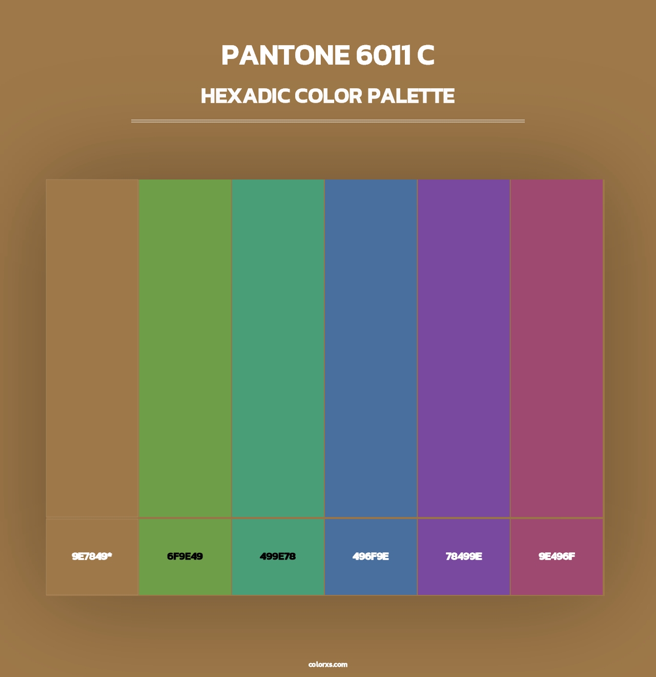 PANTONE 6011 C - Hexadic Color Palette