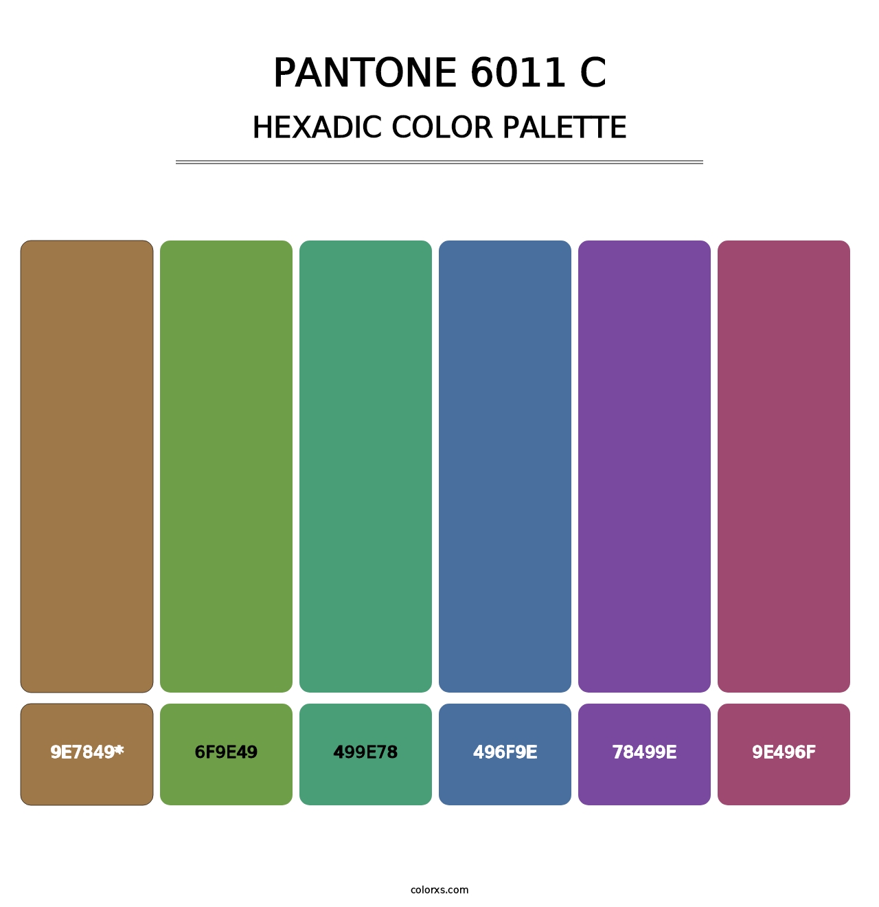 PANTONE 6011 C - Hexadic Color Palette