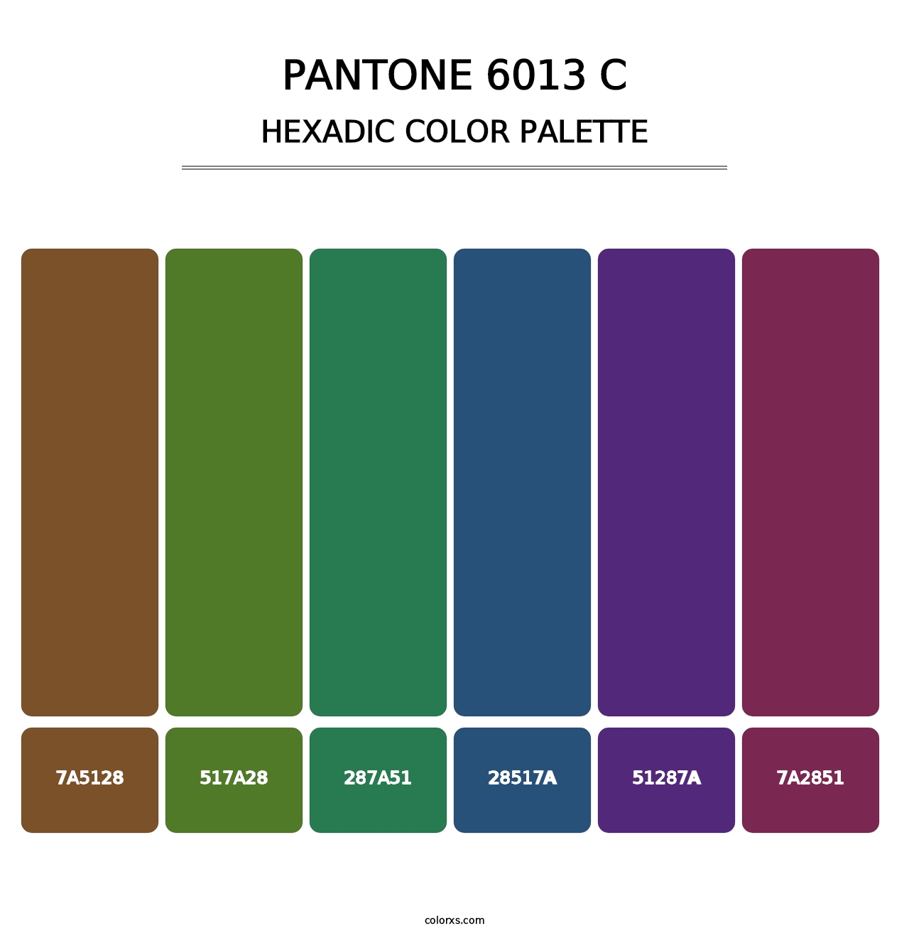 PANTONE 6013 C - Hexadic Color Palette
