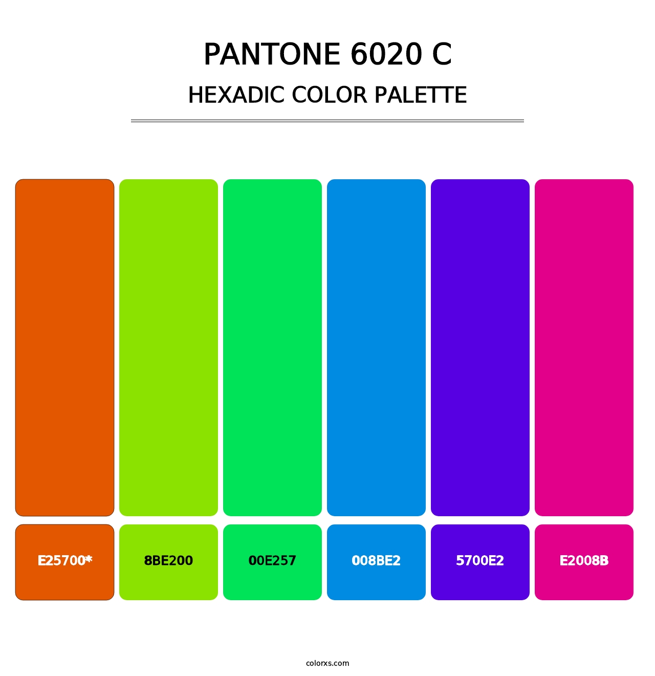 PANTONE 6020 C - Hexadic Color Palette