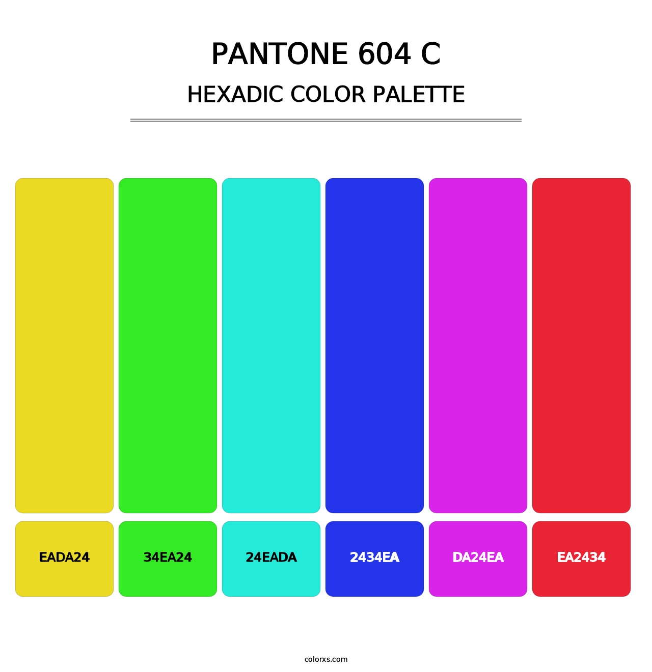 PANTONE 604 C - Hexadic Color Palette