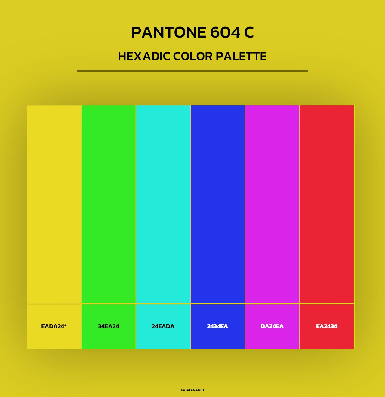 PANTONE 604 C - Hexadic Color Palette