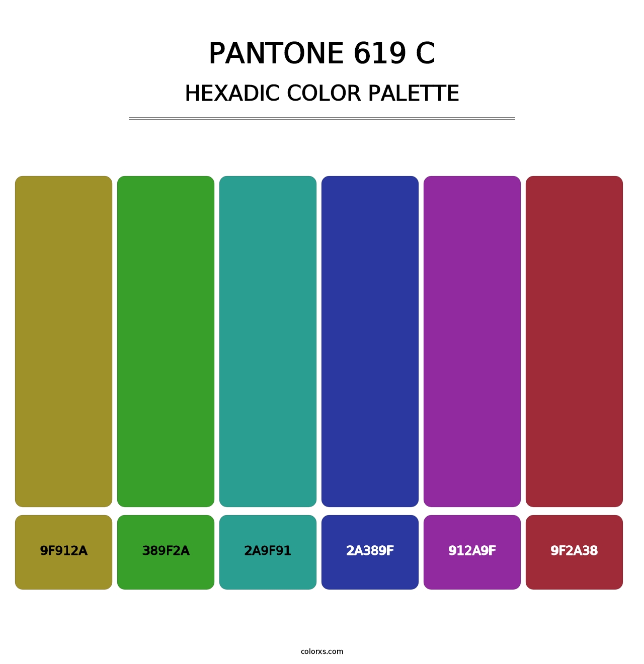 PANTONE 619 C - Hexadic Color Palette