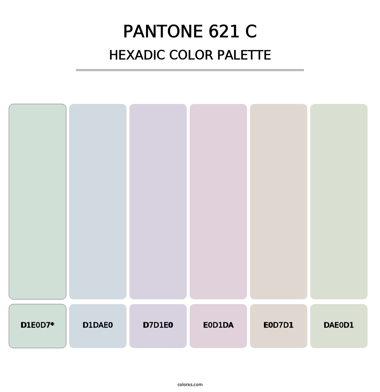 PANTONE 621 C - Hexadic Color Palette
