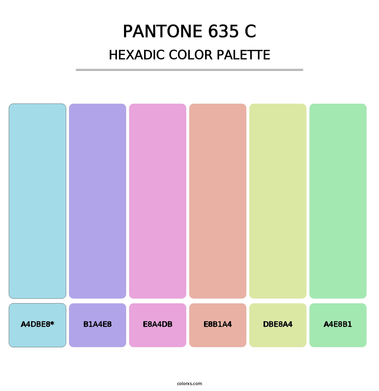 PANTONE 635 C - Hexadic Color Palette