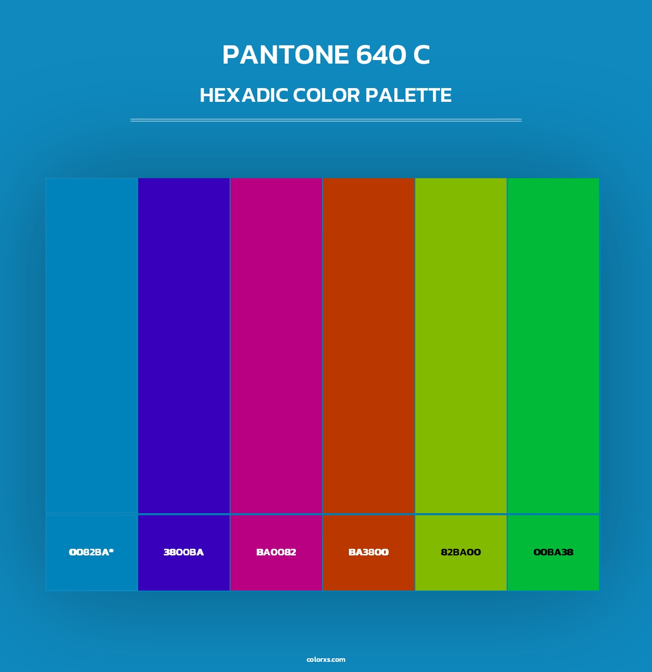 PANTONE 640 C - Hexadic Color Palette