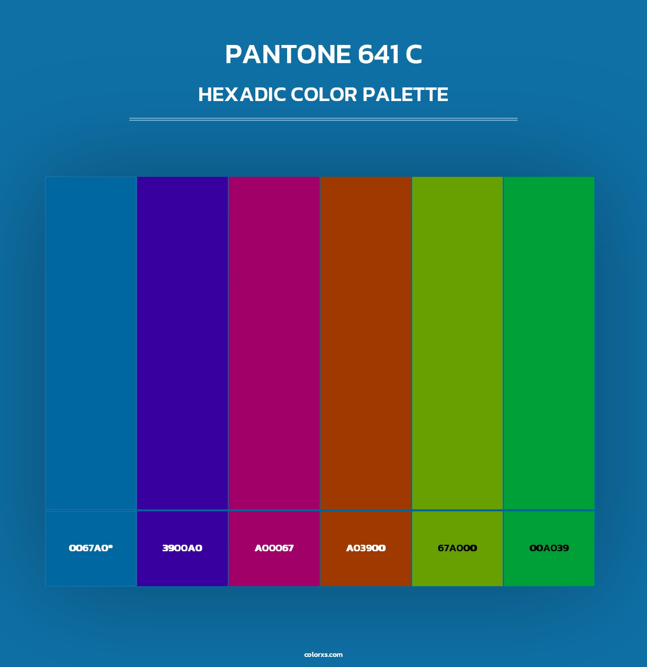 PANTONE 641 C - Hexadic Color Palette