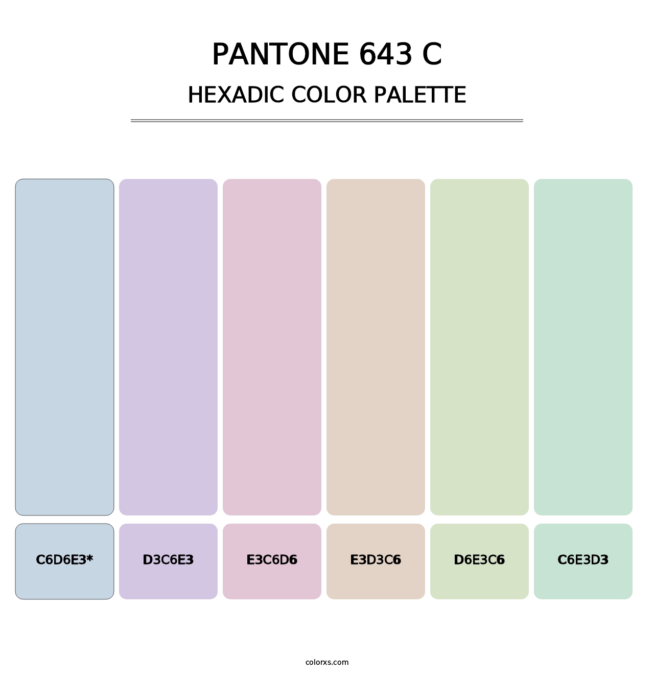 PANTONE 643 C - Hexadic Color Palette