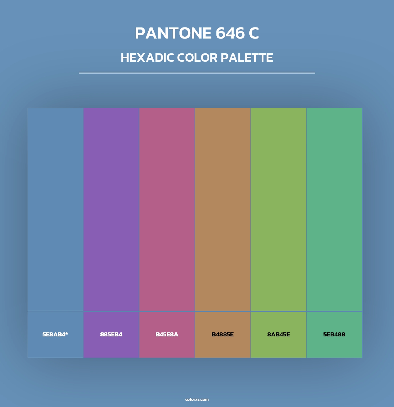 PANTONE 646 C - Hexadic Color Palette