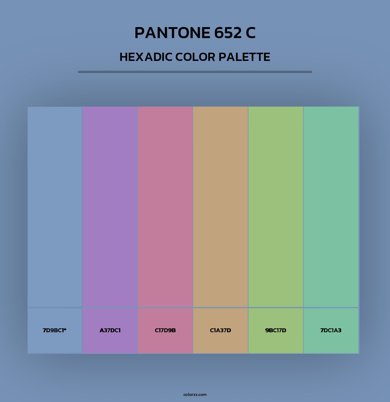 PANTONE 652 C - Hexadic Color Palette