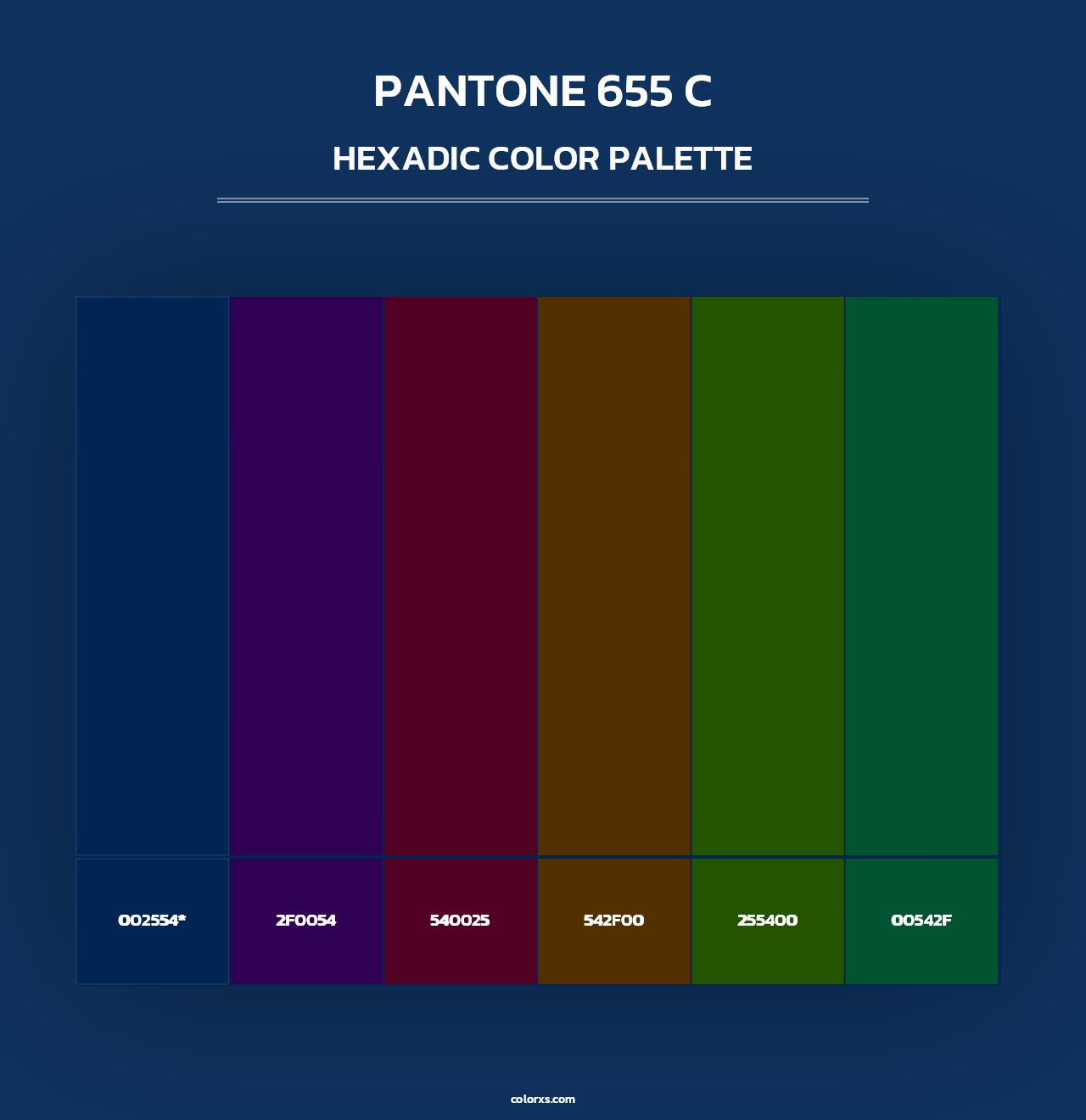 PANTONE 655 C - Hexadic Color Palette