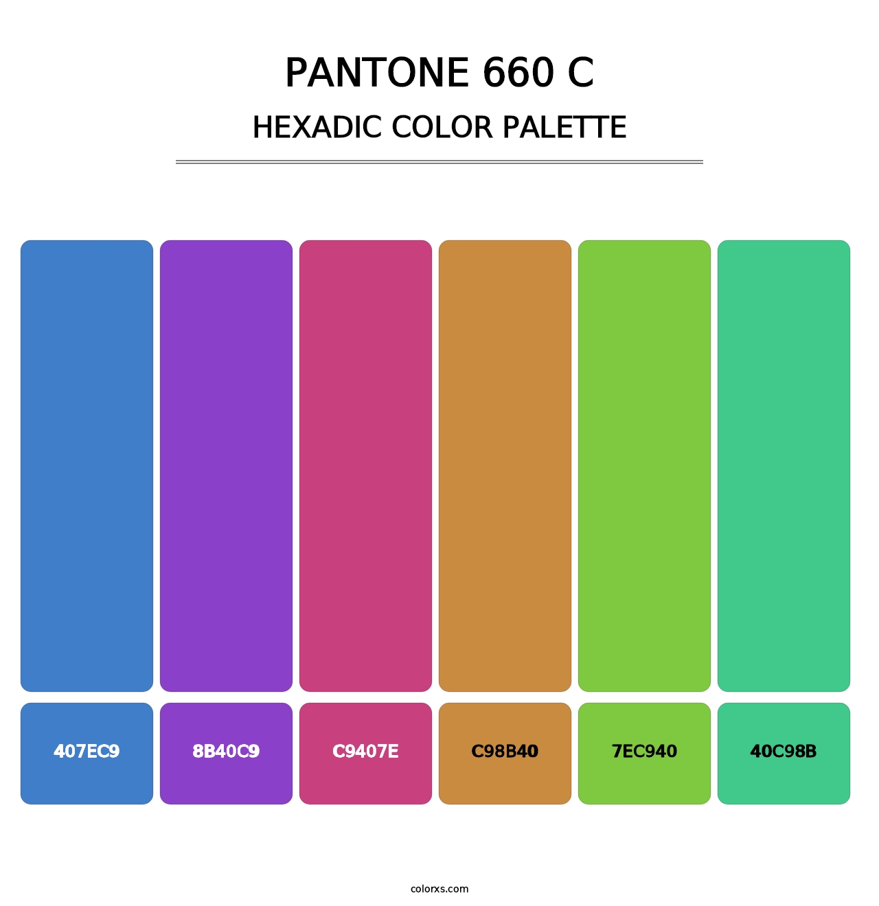 PANTONE 660 C - Hexadic Color Palette