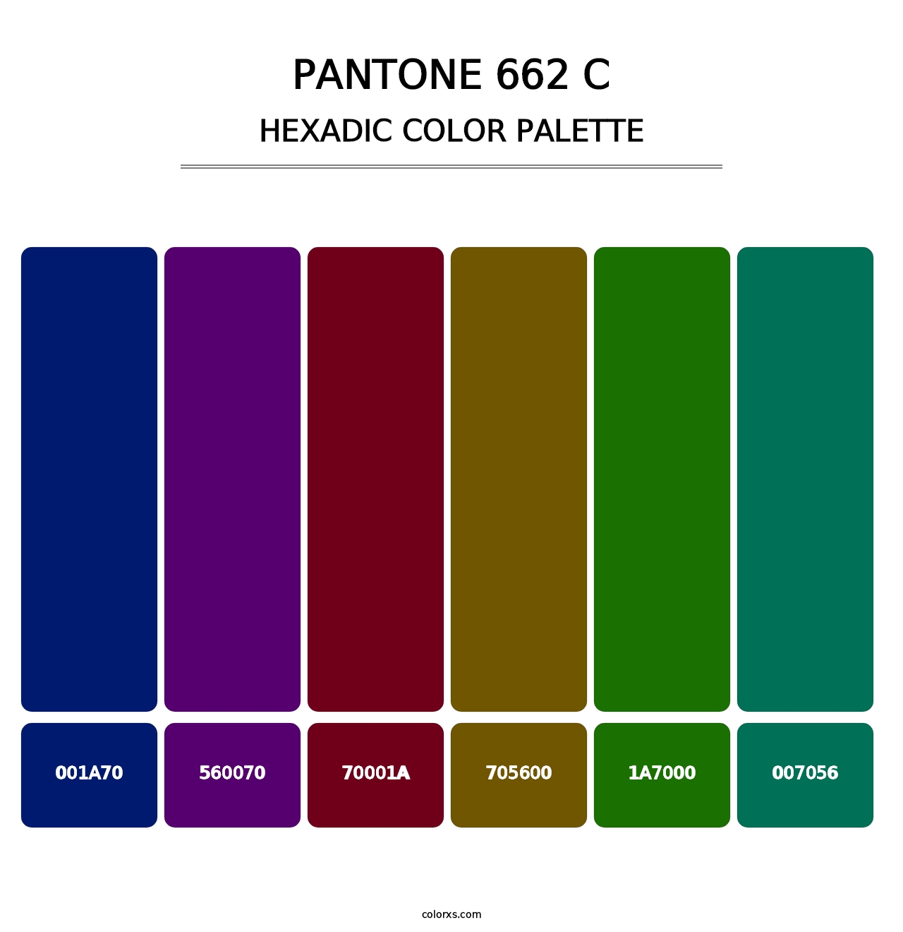 PANTONE 662 C - Hexadic Color Palette