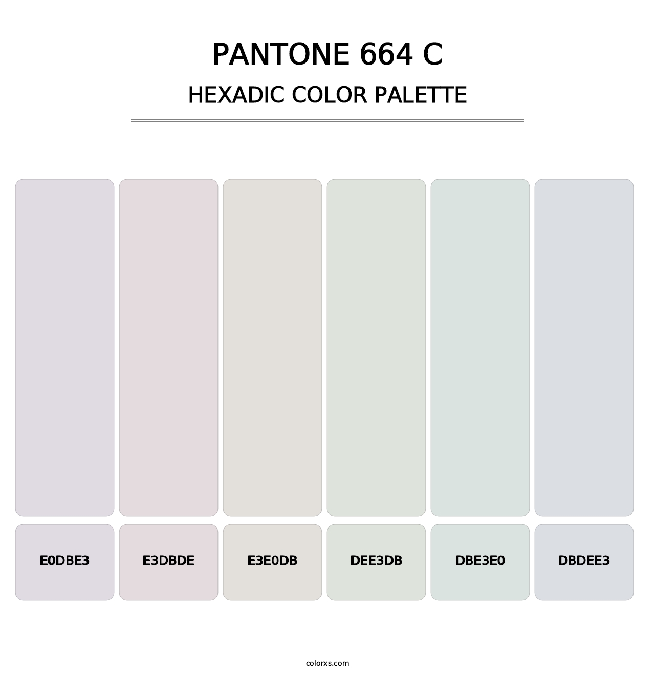 PANTONE 664 C - Hexadic Color Palette