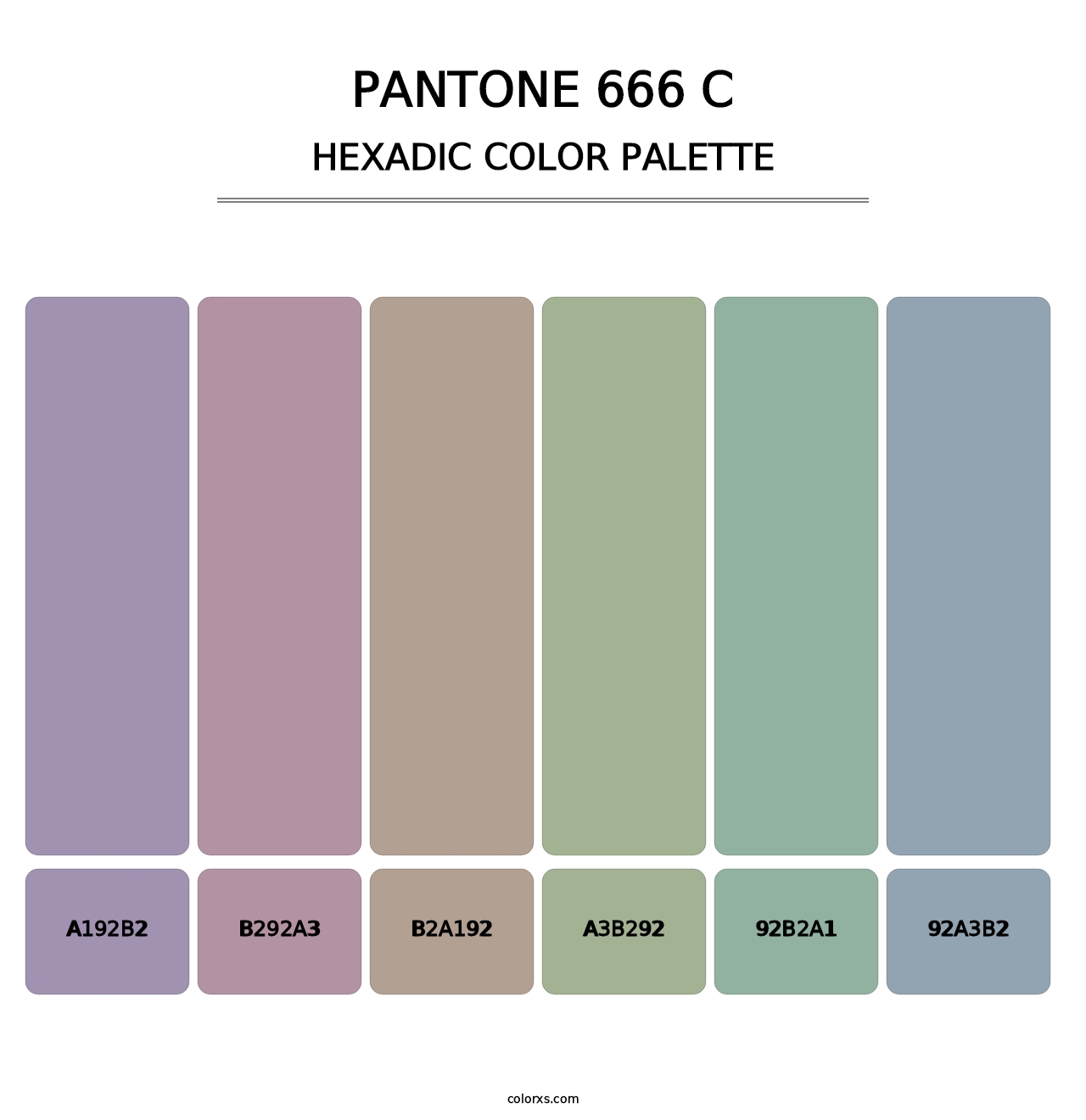 PANTONE 666 C - Hexadic Color Palette
