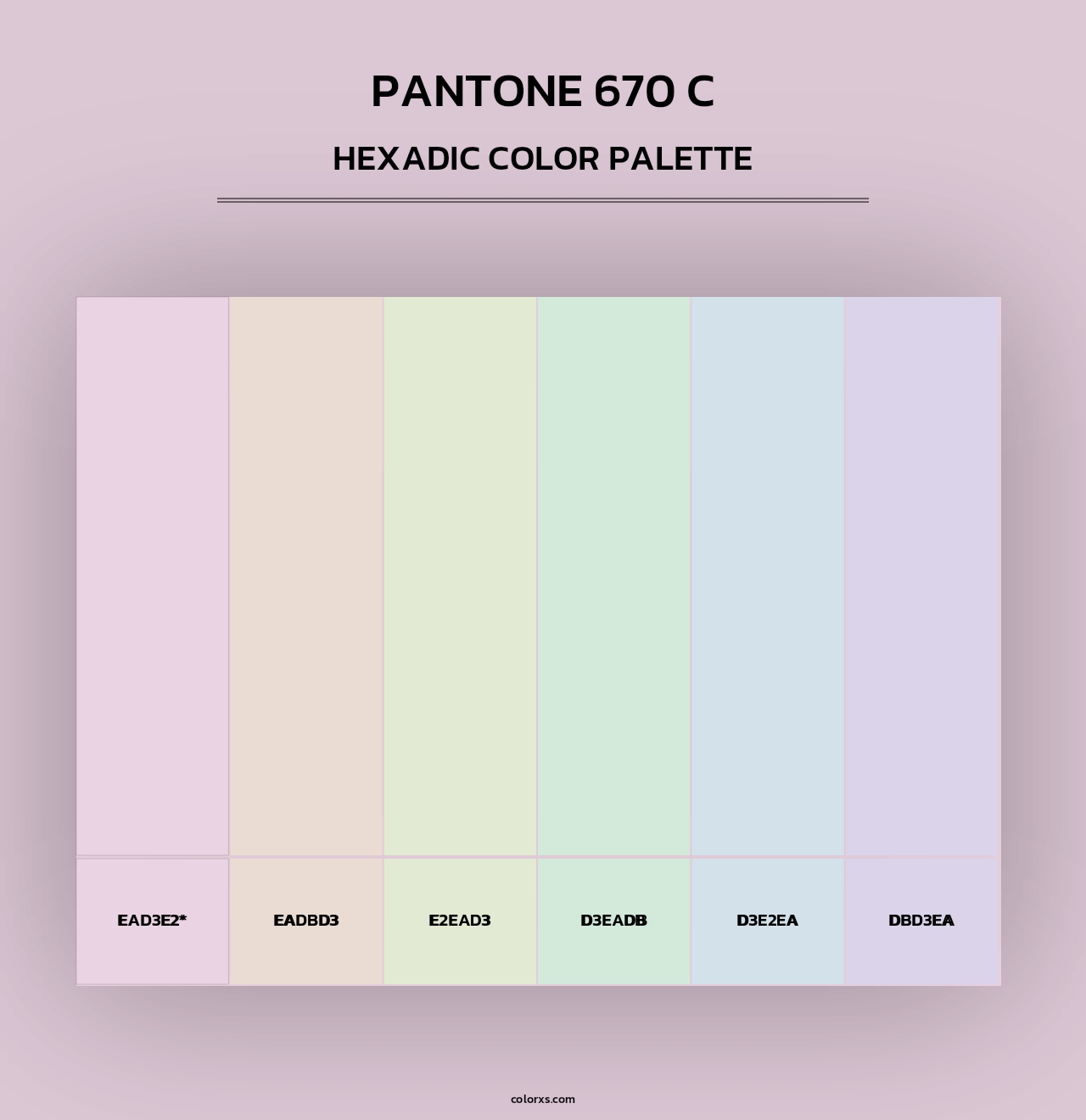 PANTONE 670 C - Hexadic Color Palette