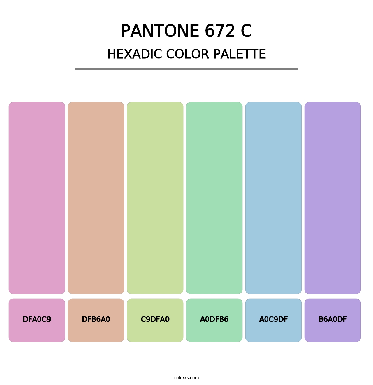 PANTONE 672 C - Hexadic Color Palette