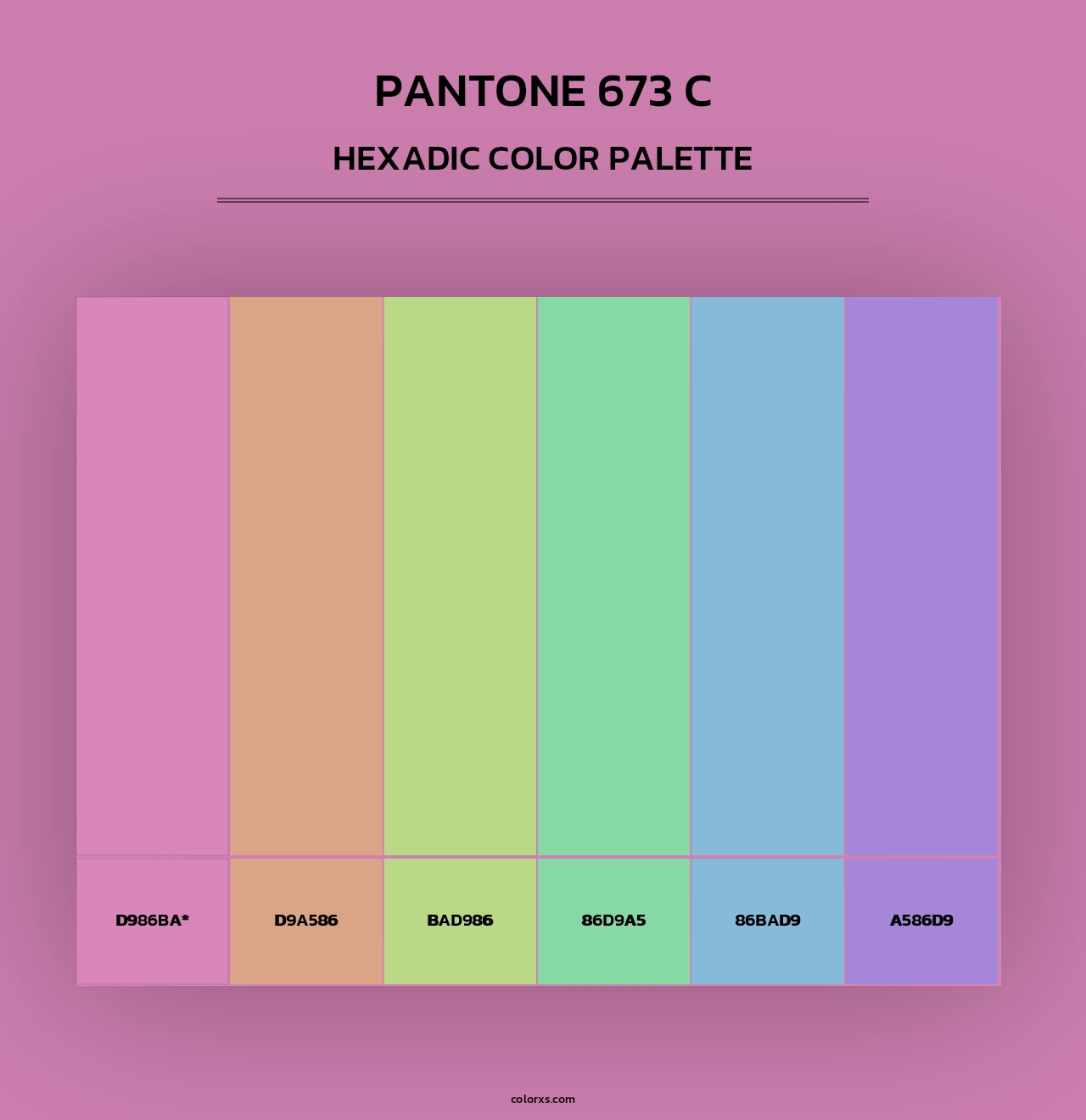 PANTONE 673 C - Hexadic Color Palette