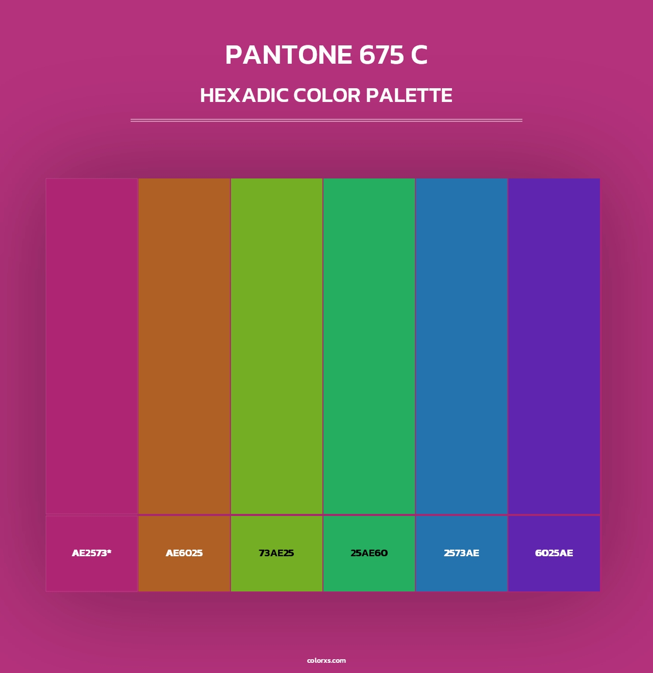 PANTONE 675 C - Hexadic Color Palette