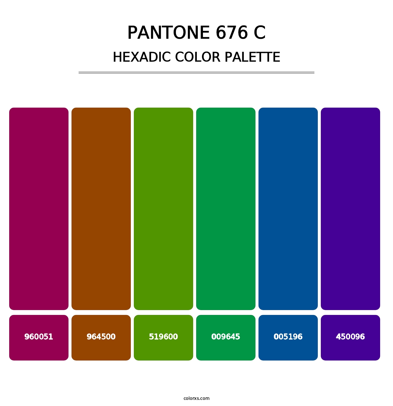 PANTONE 676 C - Hexadic Color Palette