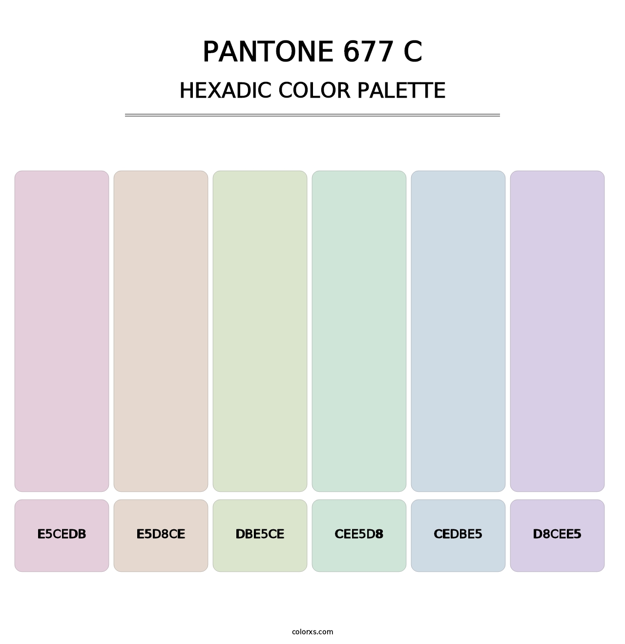 PANTONE 677 C - Hexadic Color Palette