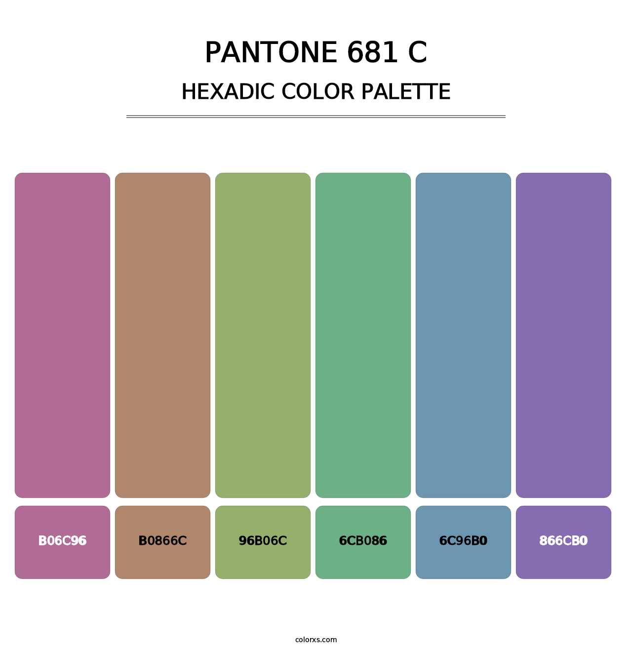 PANTONE 681 C - Hexadic Color Palette