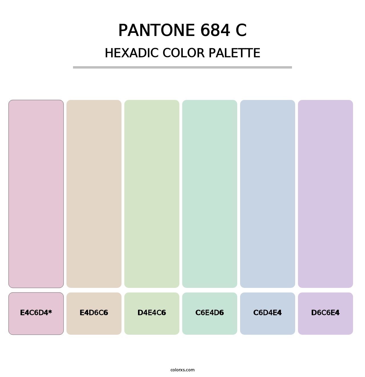PANTONE 684 C - Hexadic Color Palette