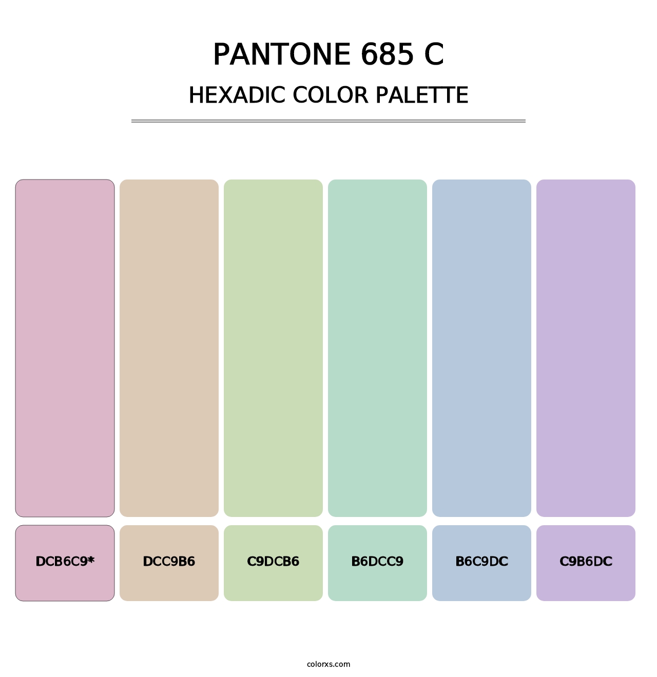 PANTONE 685 C - Hexadic Color Palette